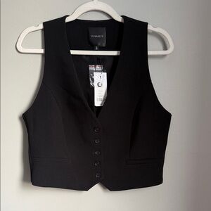 Dynamite Women's Elegant Black Buttoned Vest